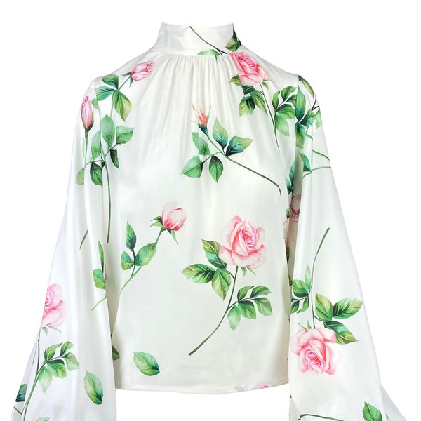 Silk Blouse, Formal silk blouse, coctail silk blouse, Silk Shirt, SETA/ silk shirt jedwab