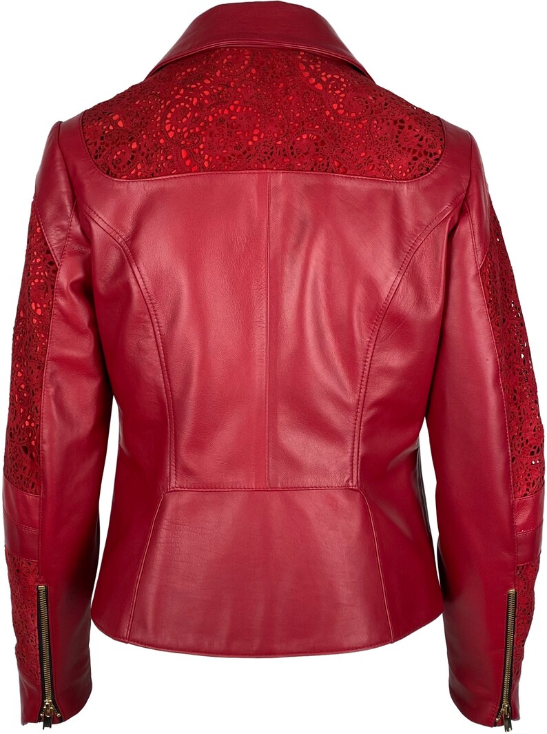 red leather biker jacket LEATHER JACKET soft leather