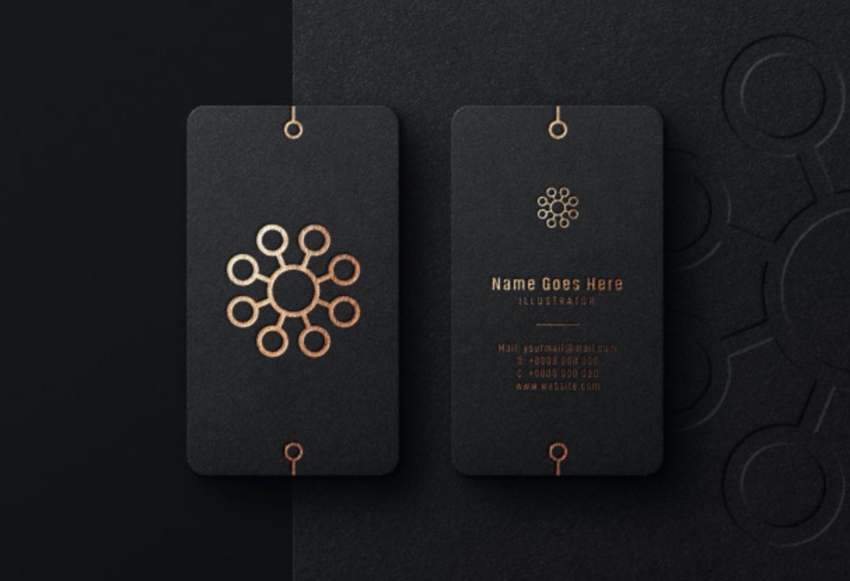 luxury business card design in illustrator