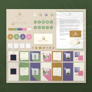 Kit de marca personalizada com pacote de marca, design de logotipo de marca comercial, kit de identidade de marca para loja etsy