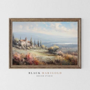 High Above Hues |  Vintage Oil Painting Wall Art