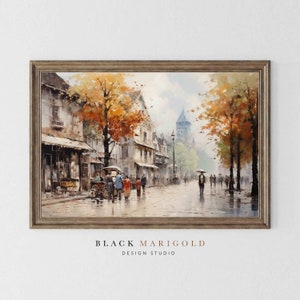 Autumn Alley |  Vintage Oil Painting Wall Art