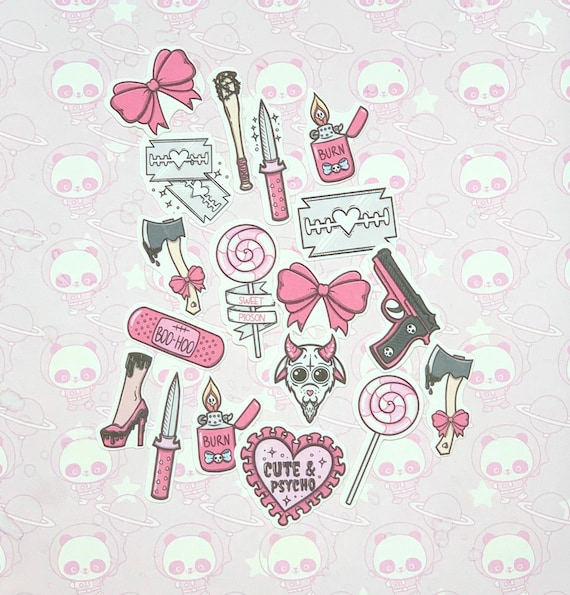 35 Pack Paper Pastel Goth Stickers SET 11 
