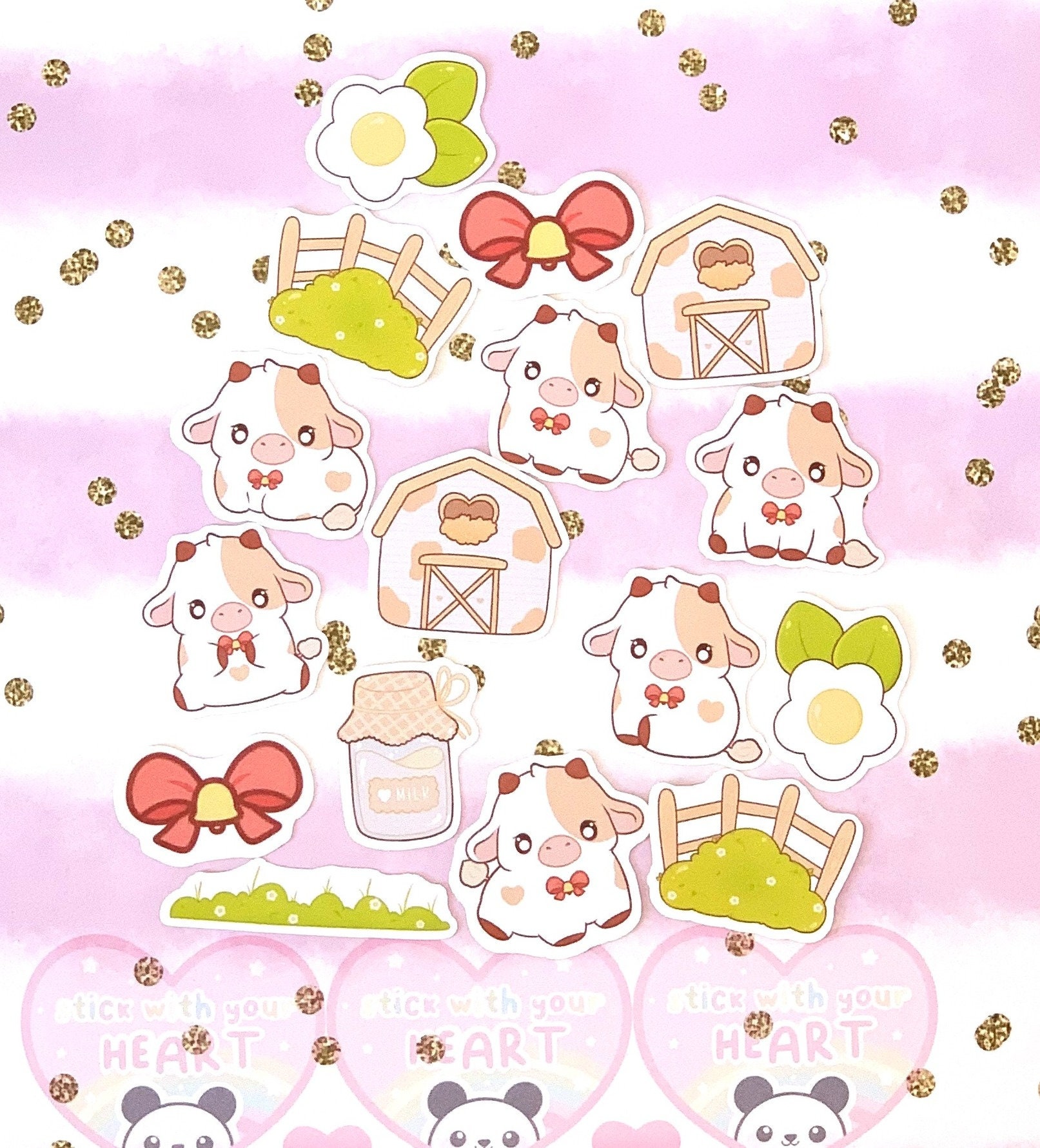 Blueberry Cow kawaii Sticker for Sale by MayBK