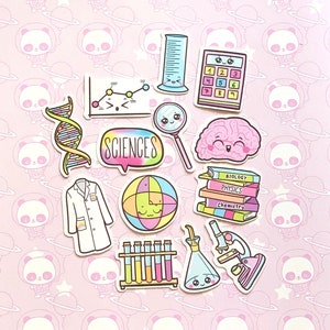 30 Pack Paper Kawaii Science Lesson Homework Stickers