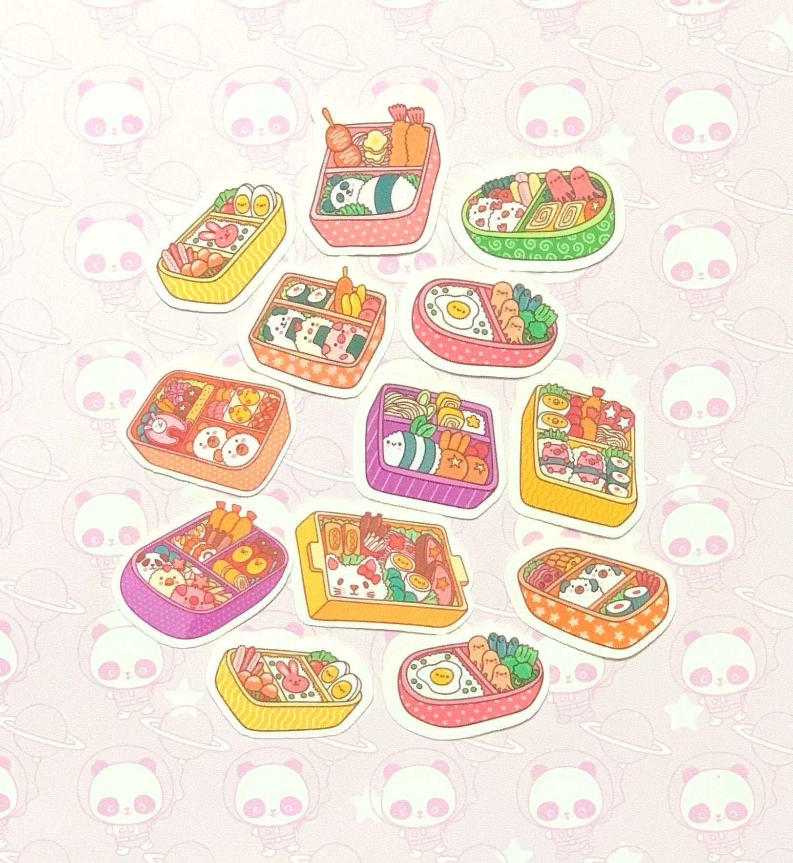 30 Pack Paper Kawaii Bento Box Stickers - Etsy