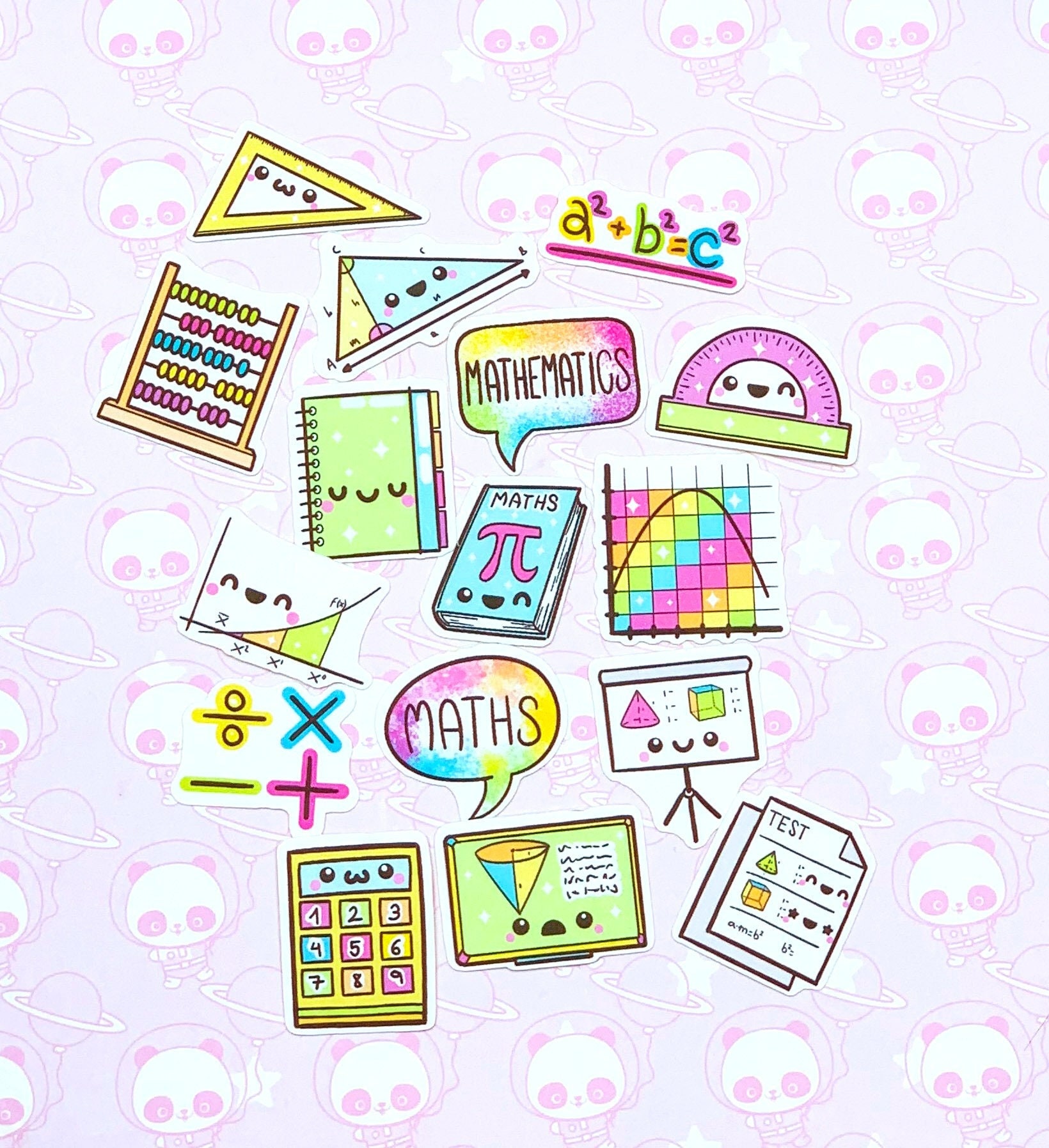 Page De Garde Cahier 6eme Kawaii Mathématiques 30 Pack Papier Kawaii Maths Leçon Devoirs Autocollants - Etsy France