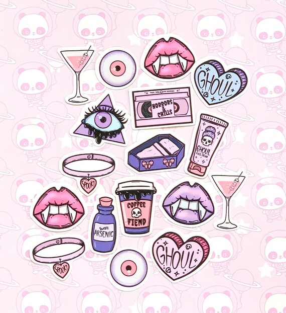 30 Pack Paper Pastel Goth Stickers SET 13 Etsy