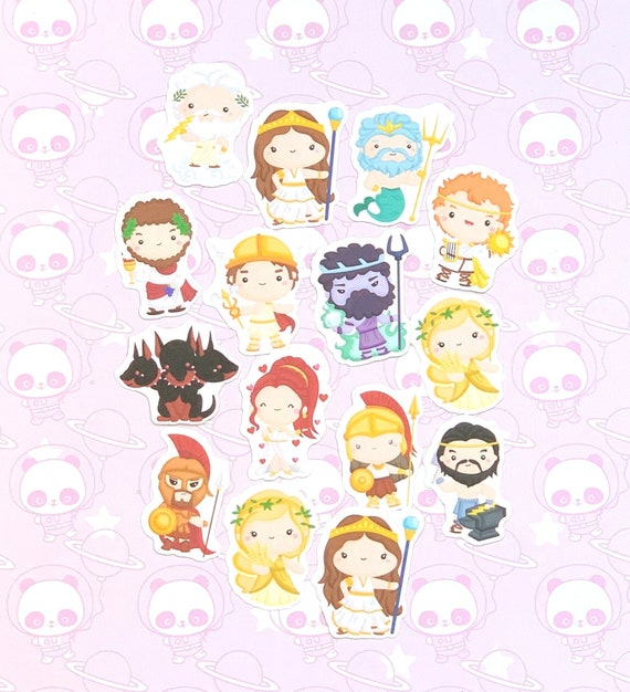 35 Pack Paper Kawaii Greek Mythology Gods Stickers SET 2