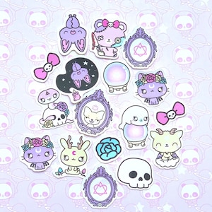 35 Pack Paper Pastel Goth Christmas Stickers