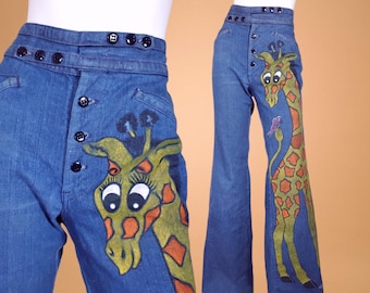【OVERDUEFLAIR】low vintage denim Lee Riders Vintage 60s Flare Deadstock Jeans High Waisted 30