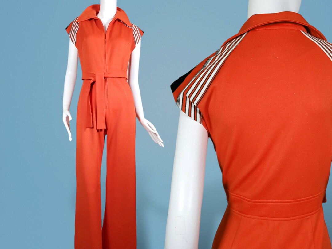 1970s Joy Stevens Halter Poly Jumpsuit main image 1