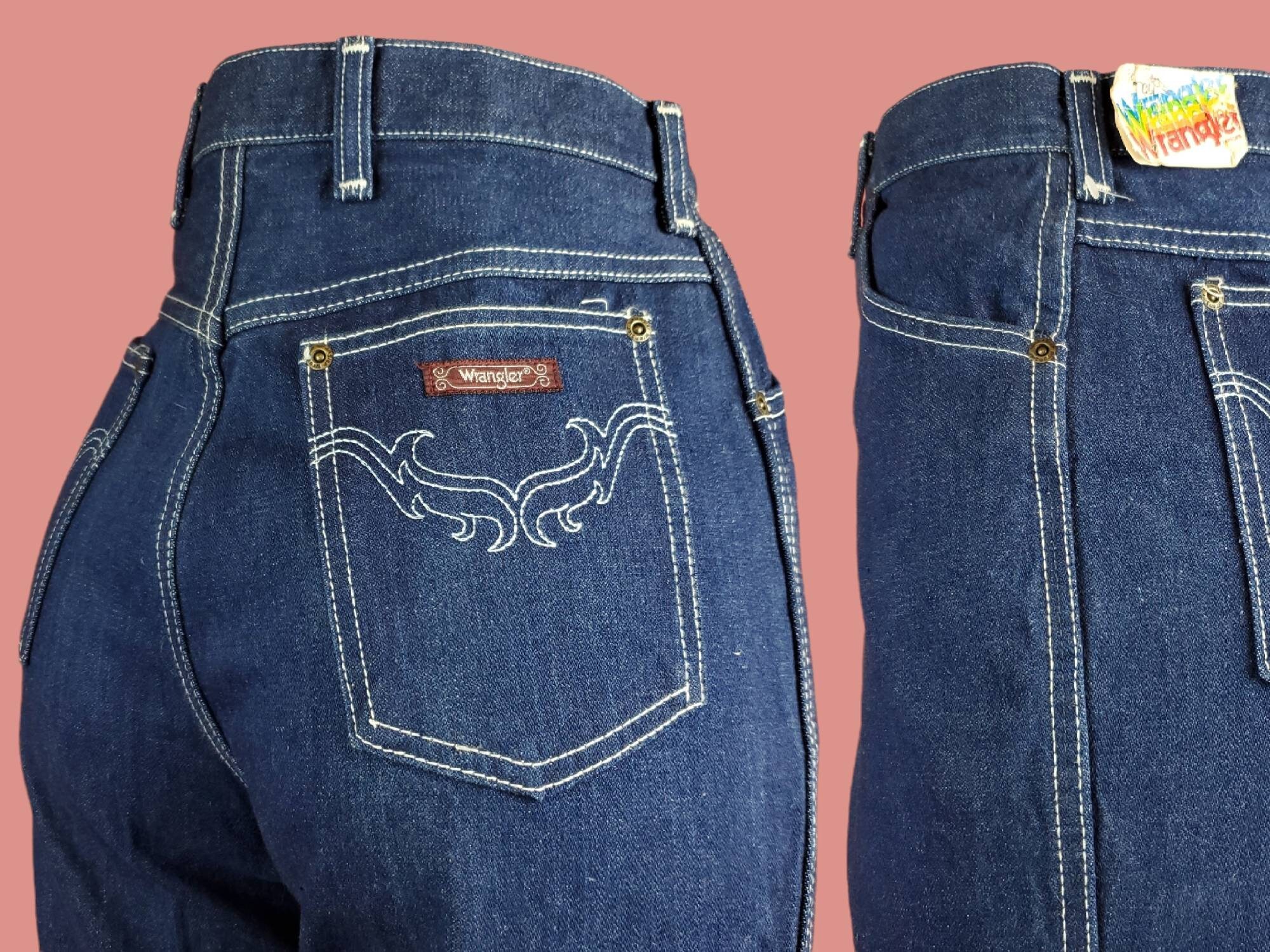 Deadstock Wrangler Jeans. Designer Pockets. Late 70s Early - Etsy