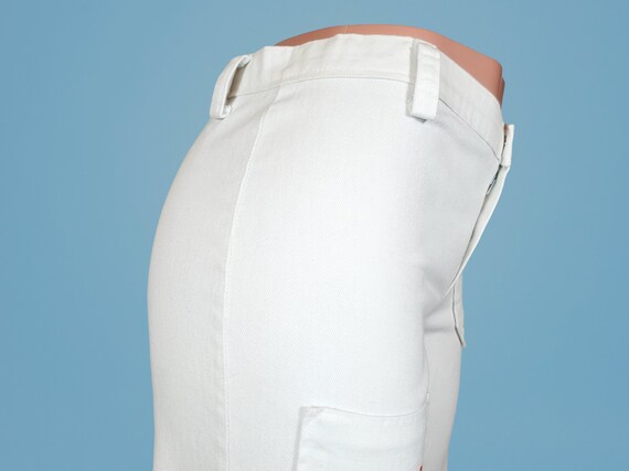 White vintage Scorpio pants jeans hiphugger bell … - image 5