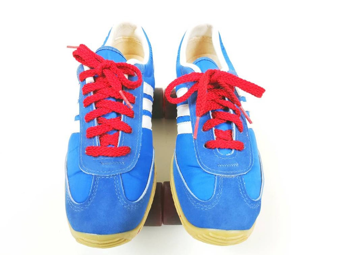 1970s tennis shoe roller skates. Red white & blue. Beautiful Etsy