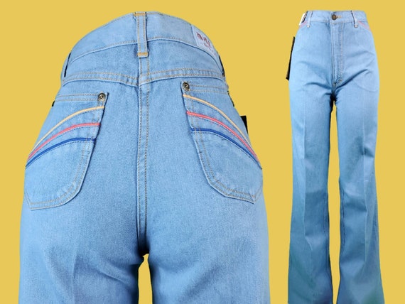 EPIC Deadstock Rainbow Jeans From the 1970s by Brittania. High -  Israel