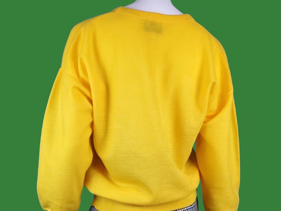Vintage FROGS sweater! Playful yellow pullover ap… - image 4