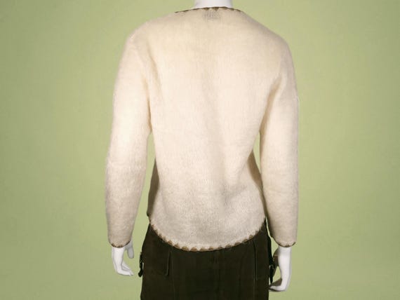 Deadstock Vintage Oilily Jacquard Wool Green Sweater ADULTS
