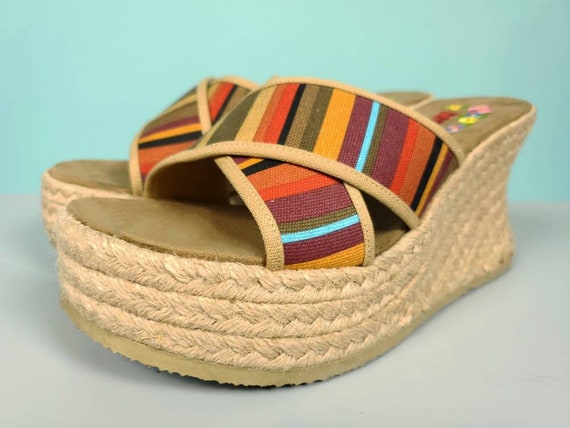 Impecables plataformas vintage de los 90. Las alpargatas - Etsy España