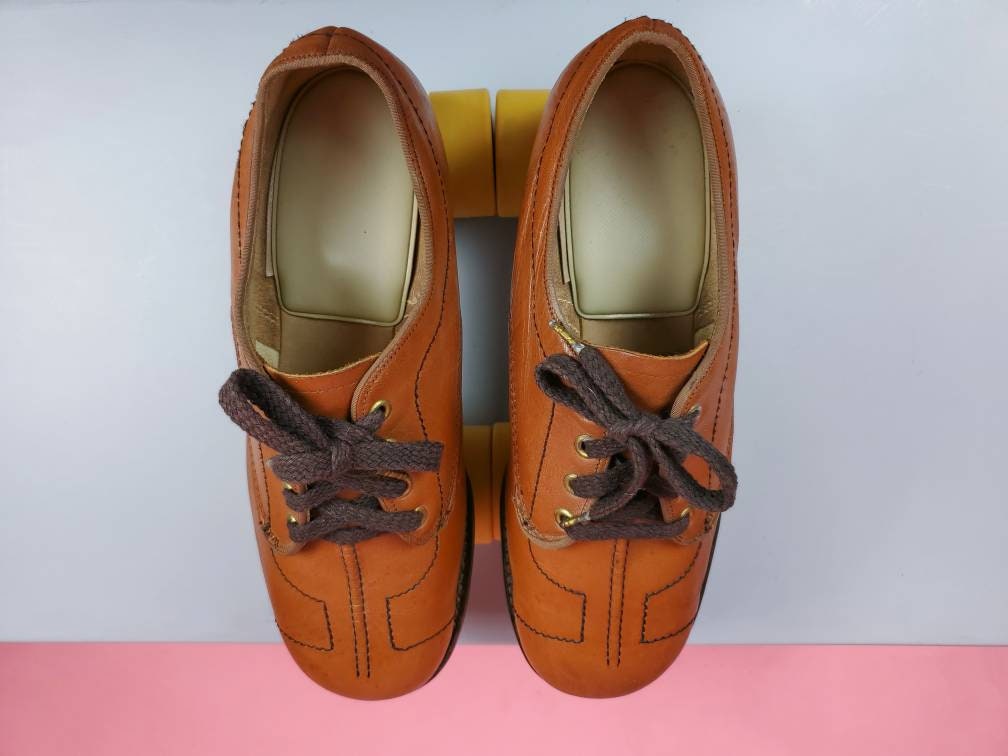 Vintage 70s Shoe Skates. Groovy Hippie Mod Oxford Lace-ups - Etsy