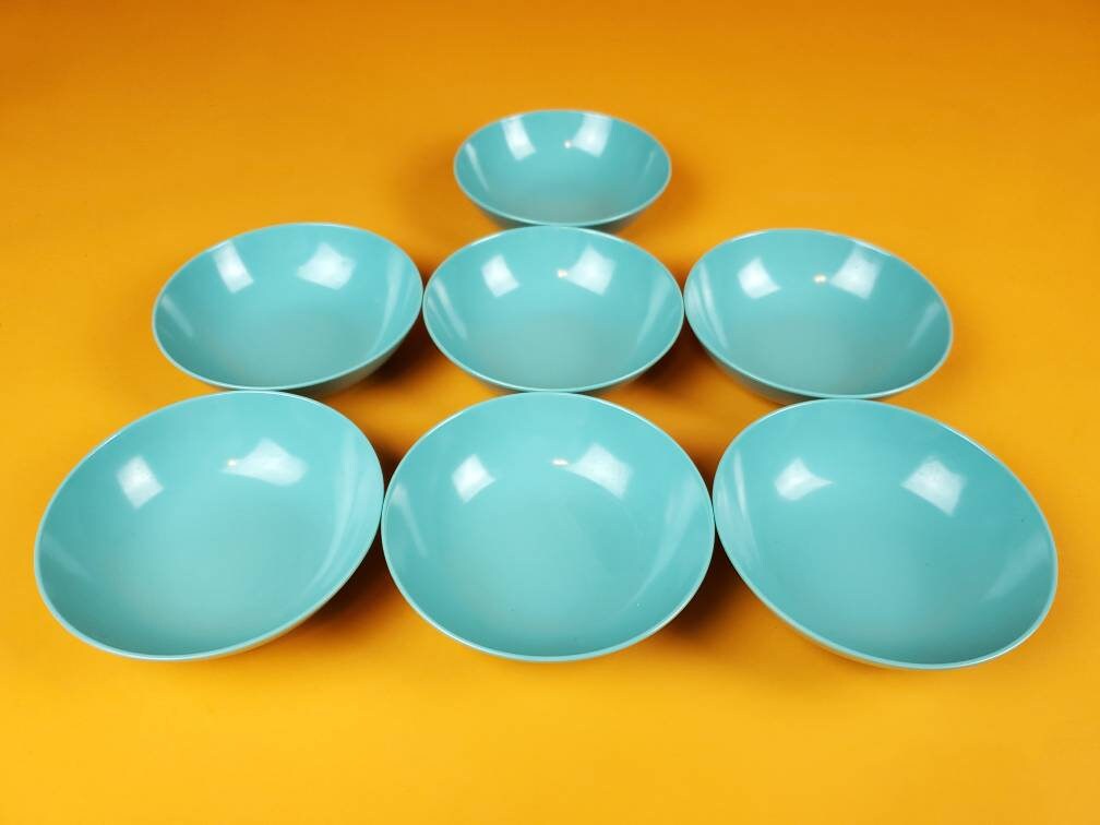 Vintage 60s Melamine Dinnerware. MCM Home Decor Dishes Etsy