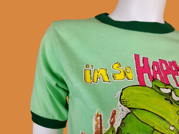 ROACH '76 frog t-shirt. Heathered pistachio green… - image 8