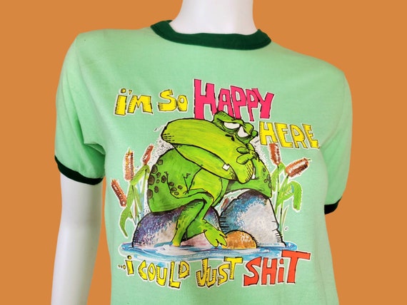 ROACH '76 frog t-shirt. Heathered pistachio green… - image 1