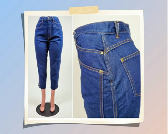 Vintage 80s Gitano jeans. High rise. Dark denim.