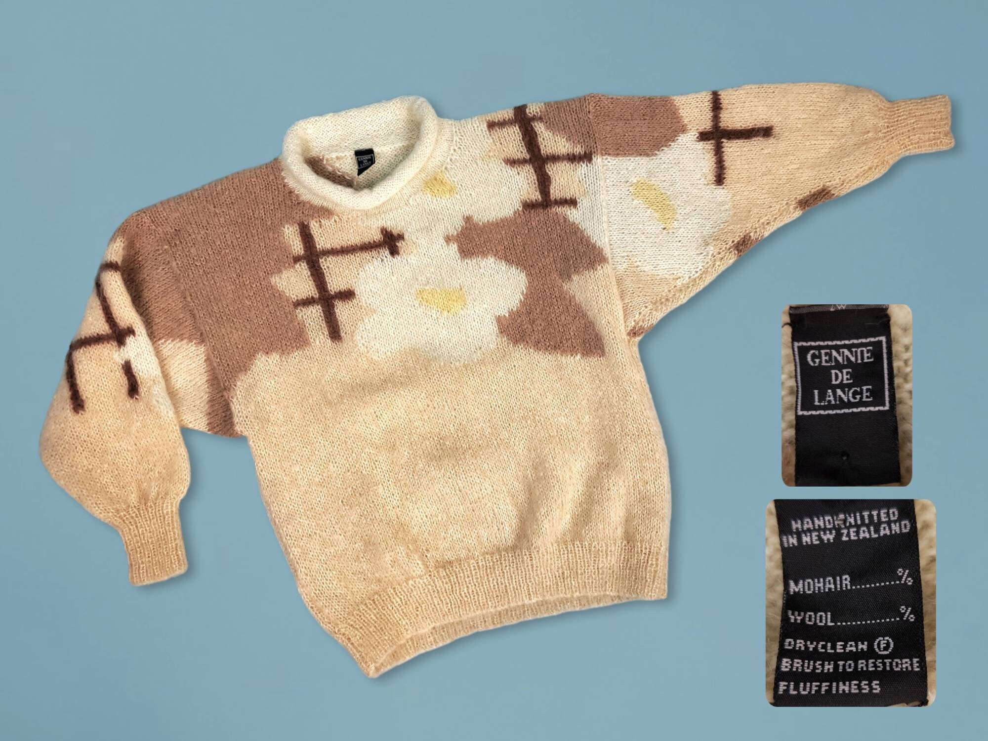 Vintage Handknit Artisan Sweater. Wool & Mohair for the