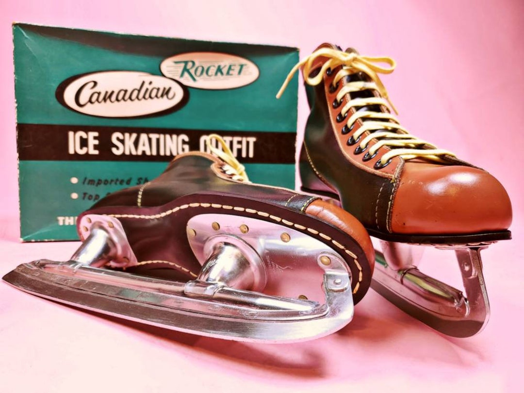 50s 60s Canadian Ringleader Figure Ice Skates Mens Brown Black Size 12 W/ Box 50s 60s Canadian Ringleader Figure Ice Skates Mens Brown  main image 3