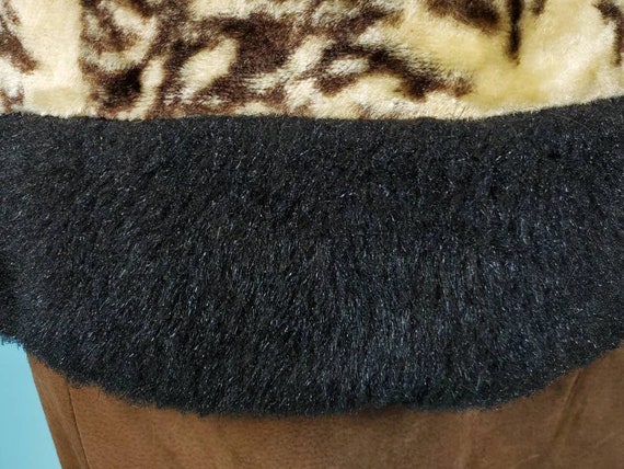 Vintage 60s mod coat. Short pile faux fur/crushed… - image 8