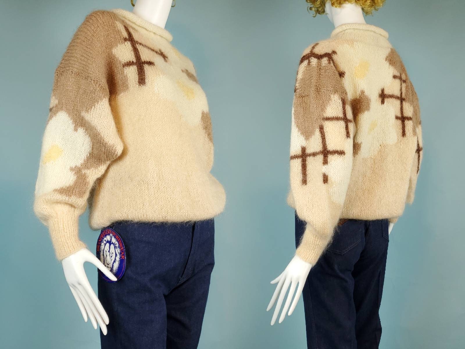 1980'S Vintage Knitting Pattern Quick Knit Mohair Sweater