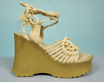 Chunky Wedge Sandals - Etsy