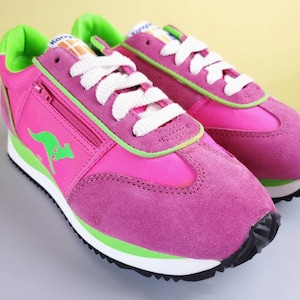Lime green best sale and pink shoes