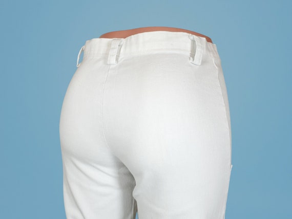White vintage Scorpio pants jeans hiphugger bell … - image 7