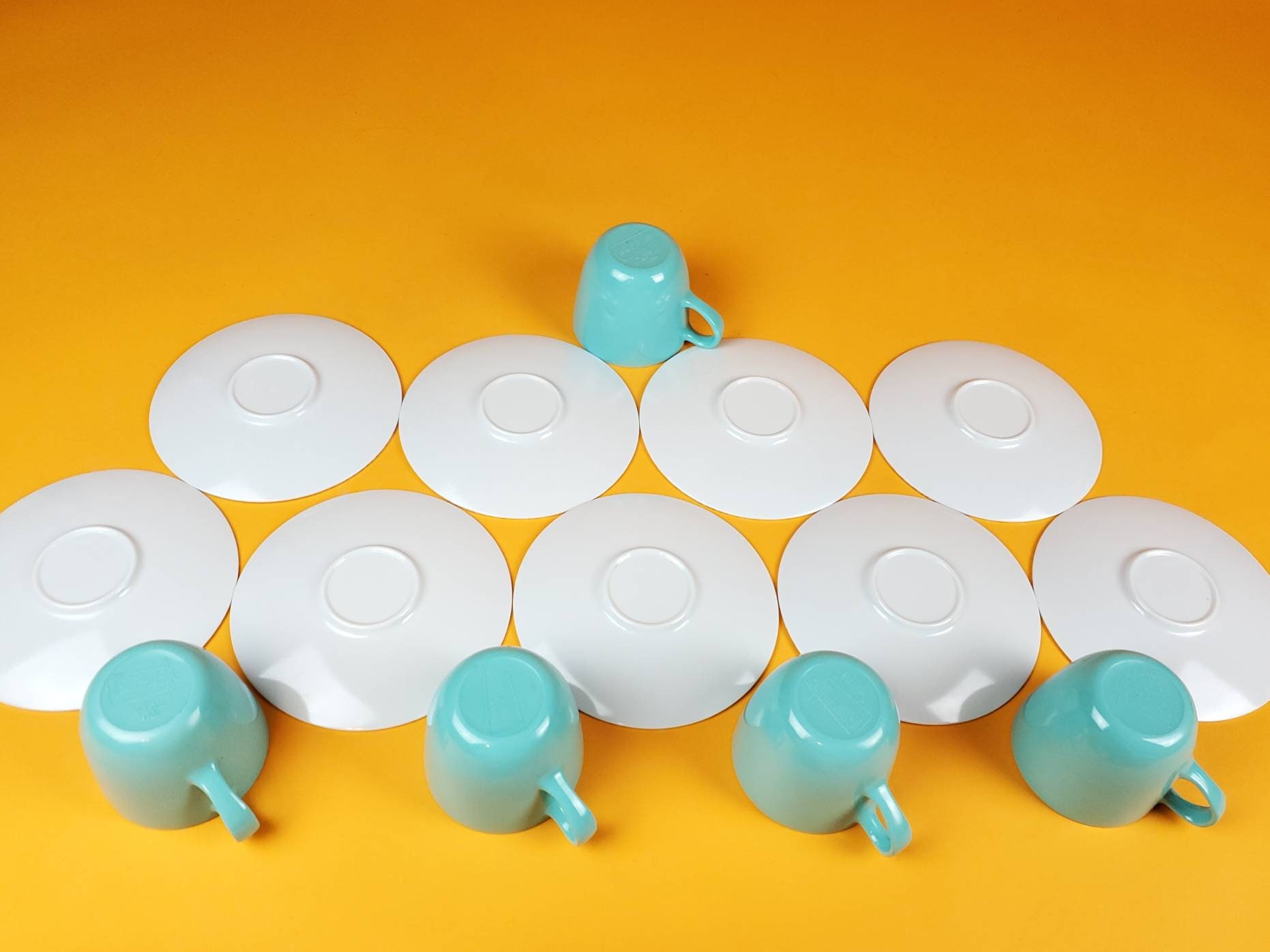 Vintage 60s Melamine Dinnerware. MCM Home Decor Dishes Etsy