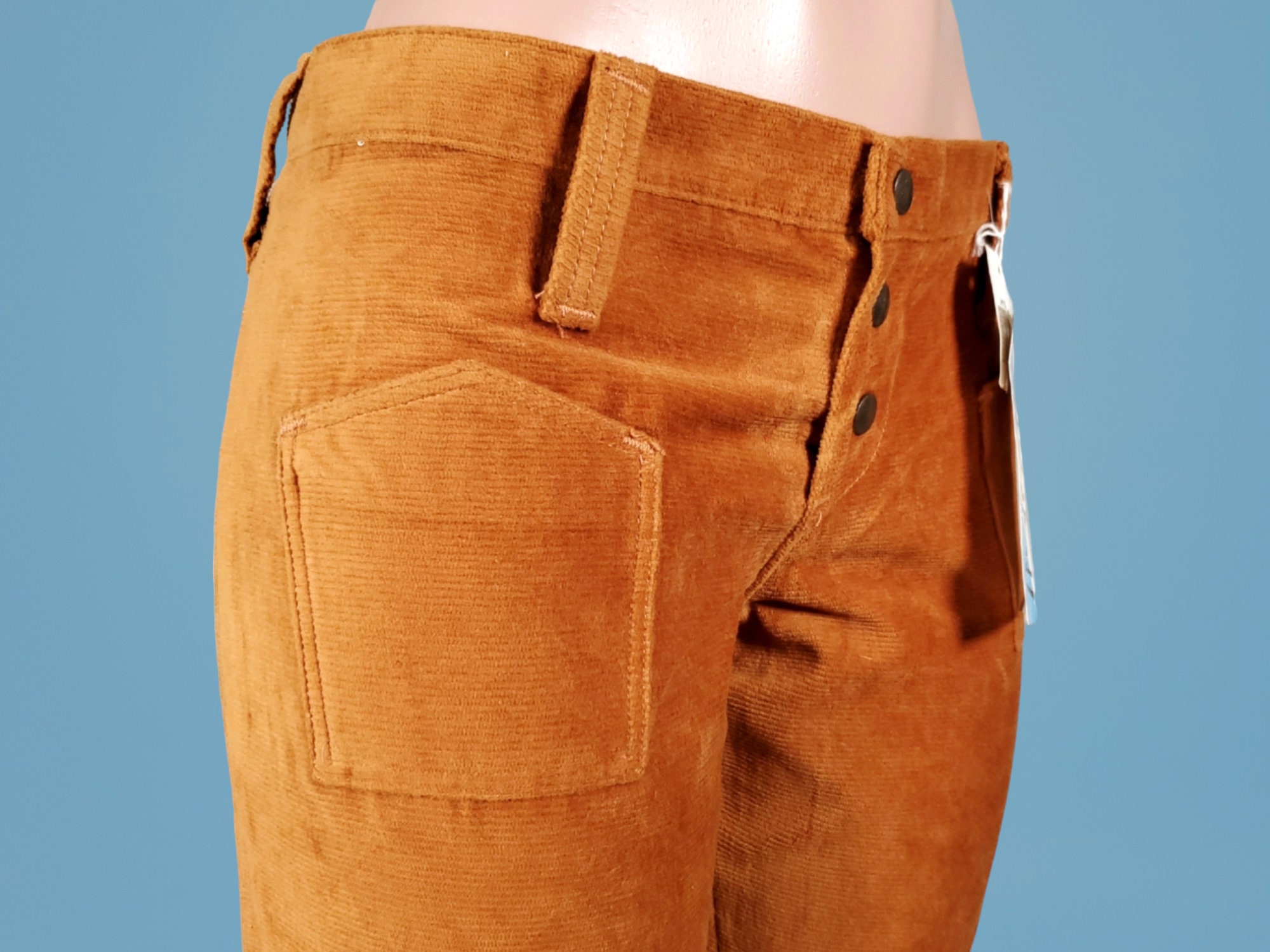 MOD 1960s Corduroy Wrangler Pants Vintage Deadstock Low Rise