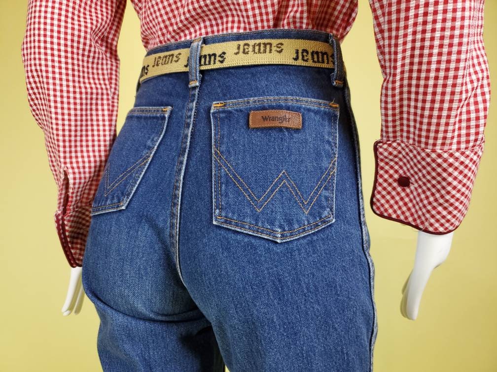 Blue Bell Wrangler Jeans. 1960s Vintage. High Rise. Straight Leg