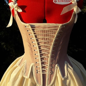 OP MAAT GEMAAKTE Ayla Corset Historische Re-enactment Cottagecore Marie Antoinette 1770-1790
