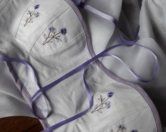 MARJORIE embroidered corset Empire Regency style Jane Austen historical reenactment cosplay