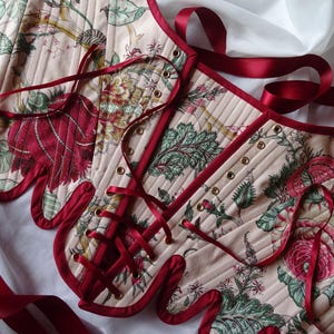 CUSTOM-MADE Corset BRIGITTE historical reenactment cottagecore Marie Antoinette 1770-1790