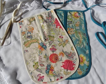 16th-18th century "Indian" cotton canvas pockets for historical reenactment and cosplay