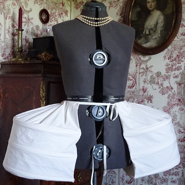 Paniers poches 1760-1780 ( panniers pocket hoops ) TAILLE 3 ( 70 cm de demi-cercle ) reconstitution historique cosplay