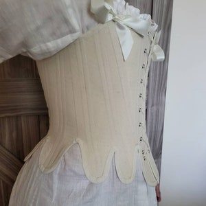 CUSTOM-MADE Corset Sara historical re-enactment cottagecore Marie-Antoinette 1770-1790