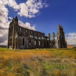 Whitby Print, Whitby Painting, Whitby Abbey Print, Whitby Art, Whitby Canvas, Whitby Abbey