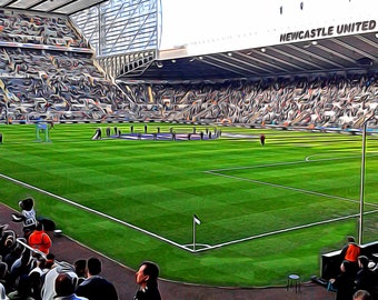Newcastle United St James' Park – wydruk artystyczny (pobranie cyfrowe)