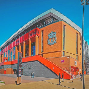 Anfield Stadium Digital Print, Liverpool football club, Football artwork, Liverpool Print