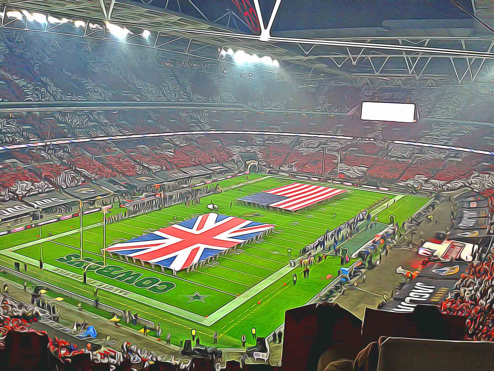 Wembley Stadium NFL Digital Print Etsy