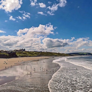 Whitby Seaside Print, Whitby Painting, Seaside Print, Beach Art, Whitby Canvas, Beach Artwork