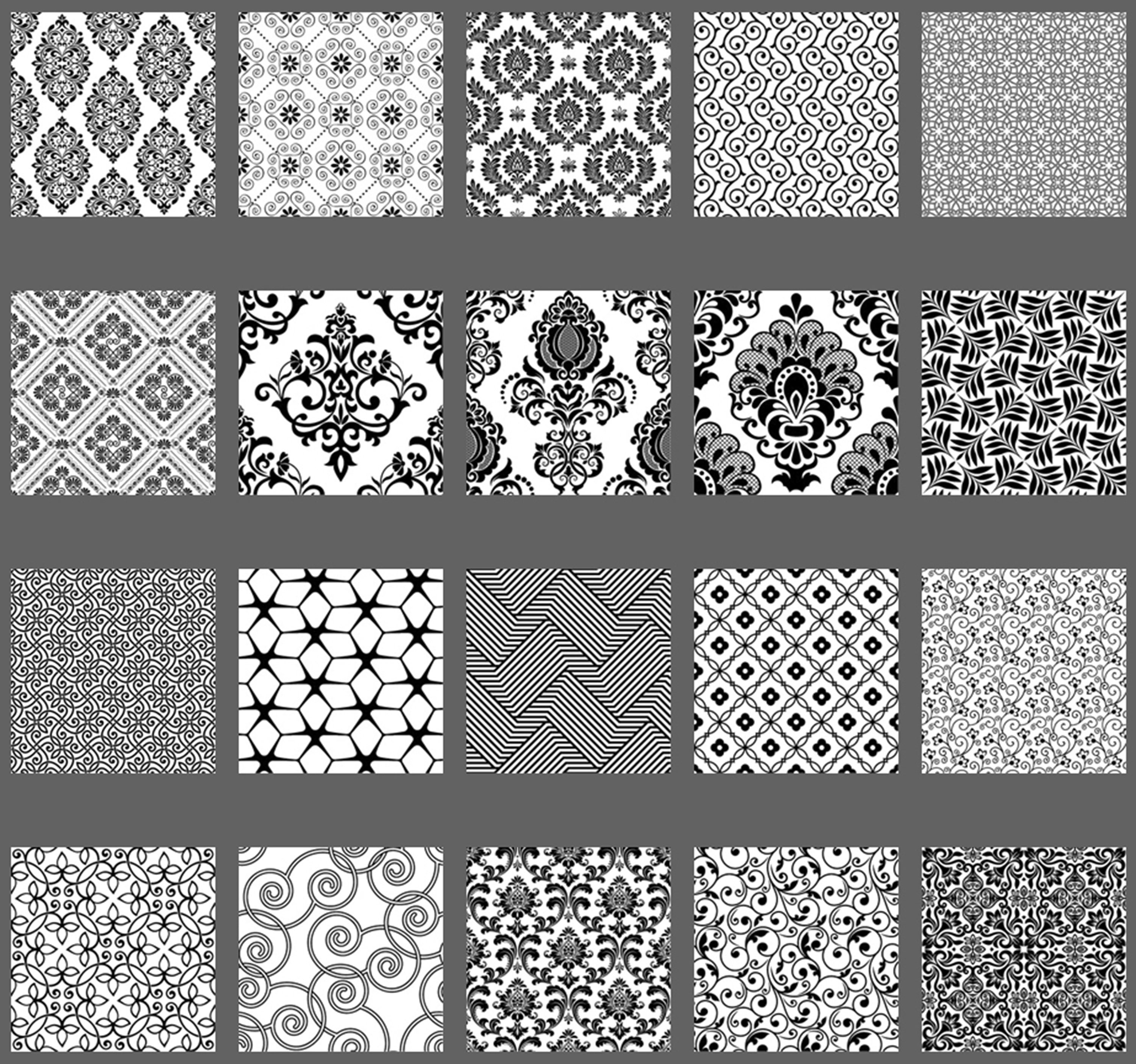 Seamless Patterns Png Bundle 2 Transparent Background Black | Etsy